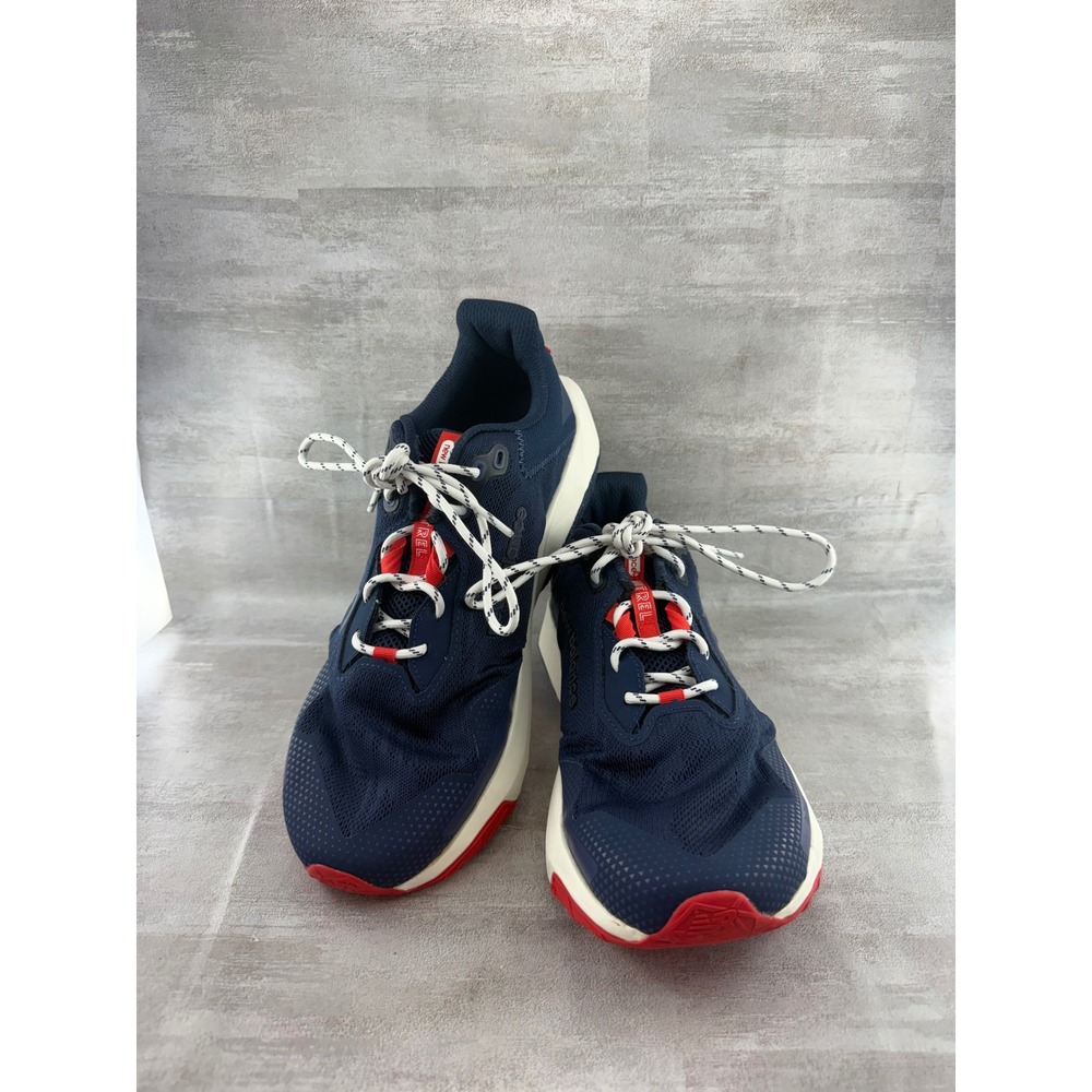New Balance DynaSoft Nitrel v5 Navy Red Trail Running Shoes MTNTRLN5 Men Sz 11